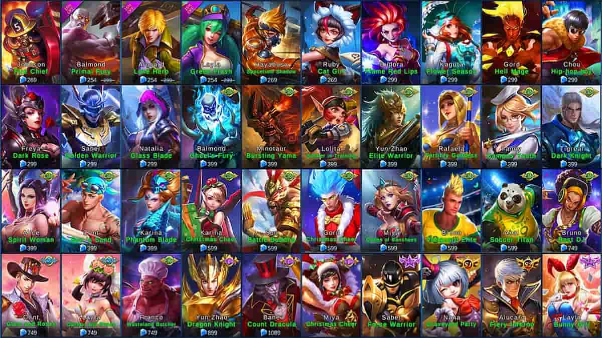 mobile legends heroes rank